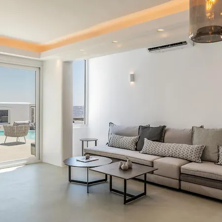 Villa In Mykonos - 6 Bedroom - 1km From - Infinity Pool - Sunset View