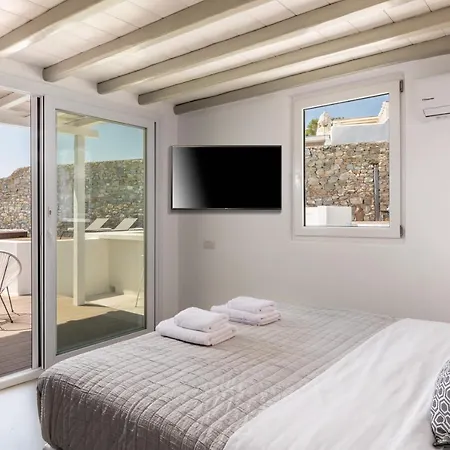 Vila In Mykonos - 6 Bedroom - 1km From - Infinity Pool - Sunset View