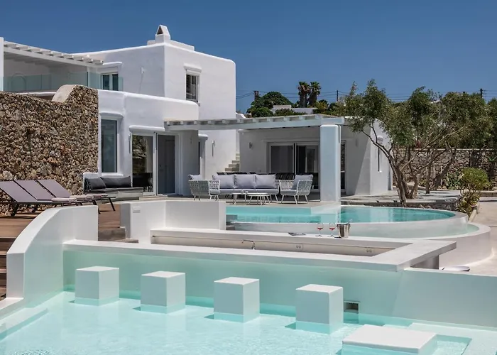 In Mykonos - 6 Bedroom - 1km From - Infinity Pool - Sunset View Villa *