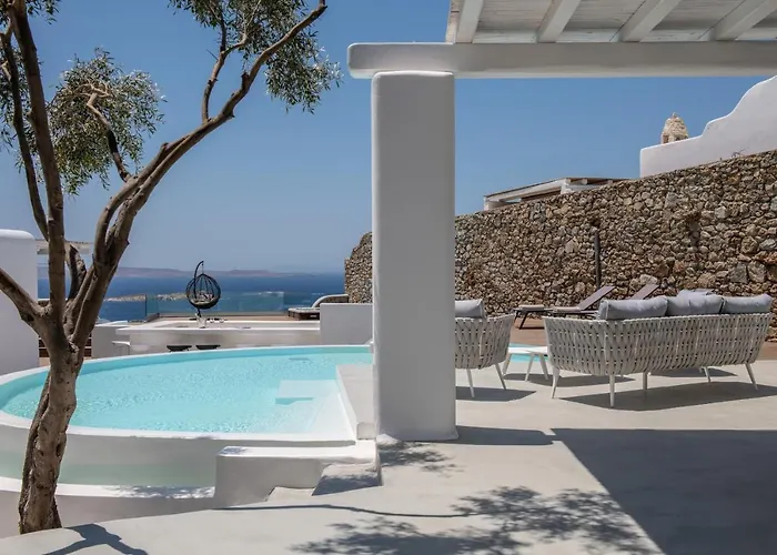 In Mykonos - 6 Bedroom - 1km From - Infinity Pool - Sunset View Villa Mykonos Town