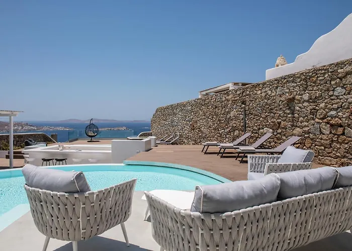 In Mykonos - 6 Bedroom - 1km From - Infinity Pool - Sunset View * Mykonos Town