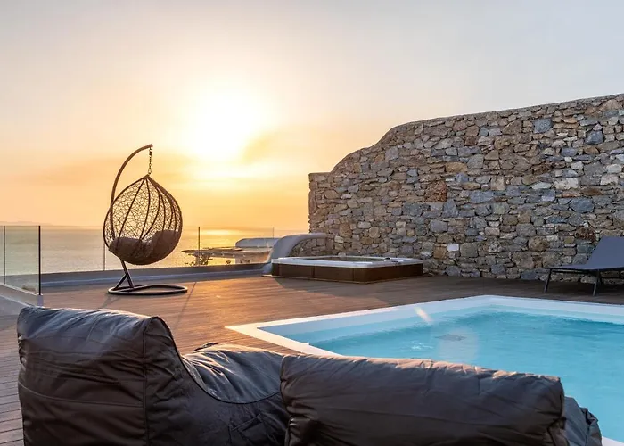 Βίλα In Mykonos - 6 Bedroom - 1km From - Infinity Pool - Sunset View