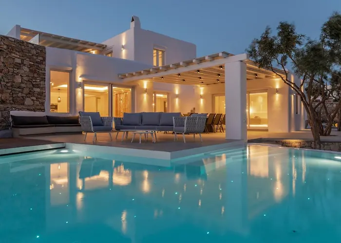 Βίλα In Mykonos - 6 Bedroom - 1km From - Infinity Pool - Sunset View *