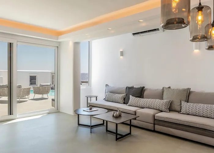 Villa In Mykonos - 6 Bedroom - 1km From - Infinity Pool - Sunset View