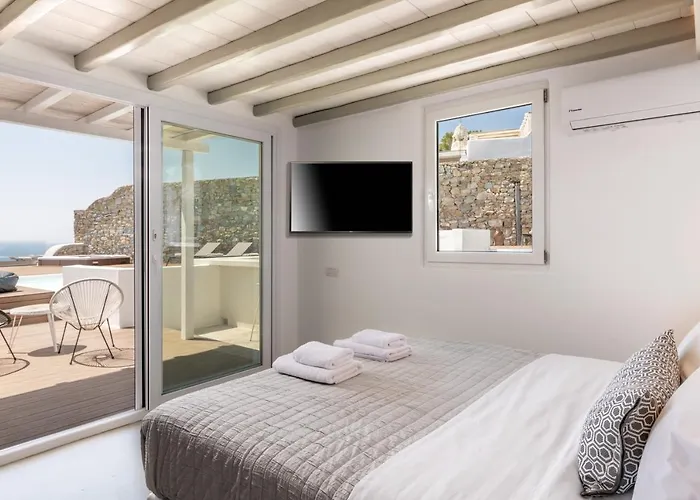 Villa In Mykonos - 6 Bedroom - 1km From - Infinity Pool - Sunset View